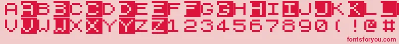 ZedexEightTOne Font – Red Fonts on Pink Background