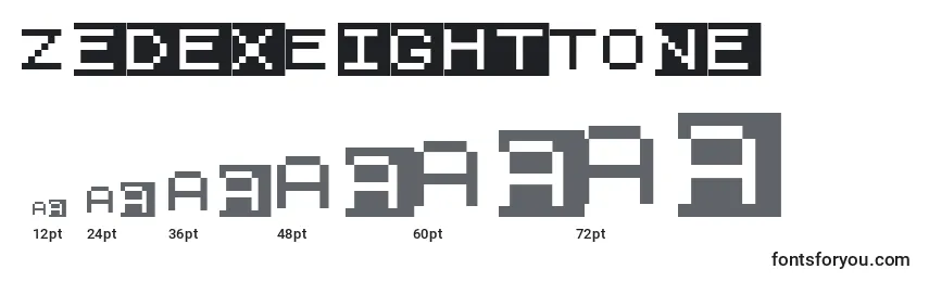 ZedexEightTOne Font Sizes