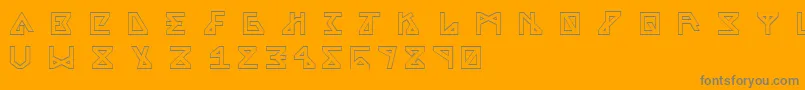 フォントAlphaOutline – オレンジの背景に灰色の文字