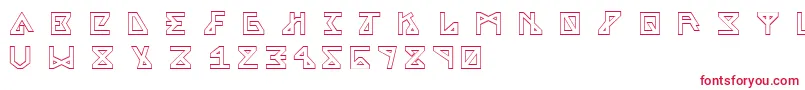 フォントAlphaOutline – 赤い文字