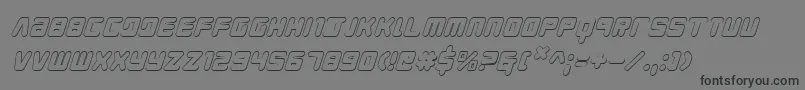 フォントYoungtechs3Di – 黒い文字の灰色の背景