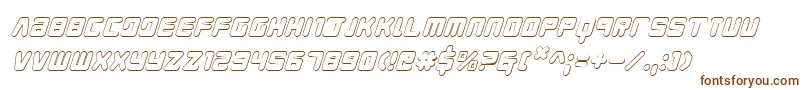 Шрифт Youngtechs3Di – коричневые шрифты на белом фоне