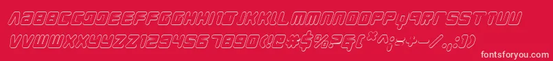 Youngtechs3Di Font – Pink Fonts on Red Background