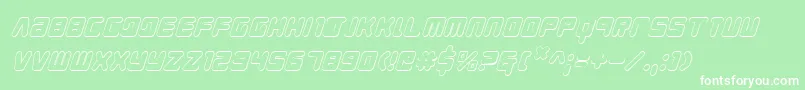 Youngtechs3Di Font – White Fonts on Green Background