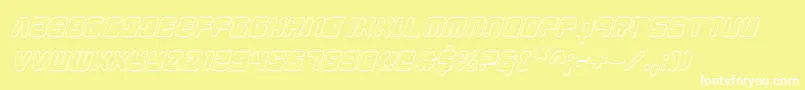 Youngtechs3Di Font – White Fonts on Yellow Background