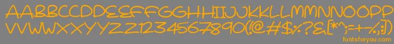 LoveYouAngel Font – Orange Fonts on Gray Background