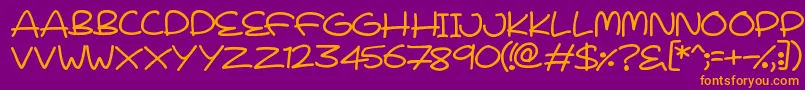 LoveYouAngel Font – Orange Fonts on Purple Background