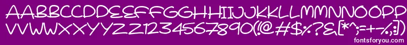 LoveYouAngel Font – White Fonts on Purple Background