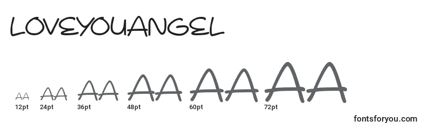 LoveYouAngel (102137) Font Sizes