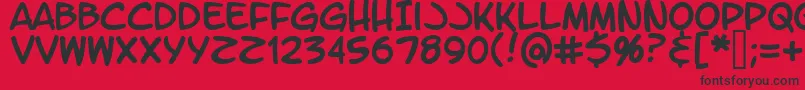 Letteromatic Font – Black Fonts on Red Background