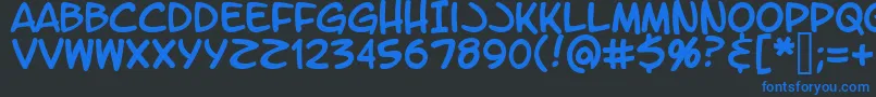 Letteromatic Font – Blue Fonts on Black Background