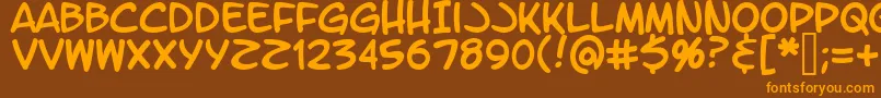 Letteromatic Font – Orange Fonts on Brown Background