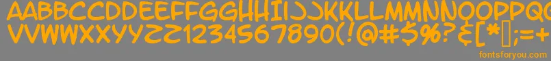 Letteromatic Font – Orange Fonts on Gray Background