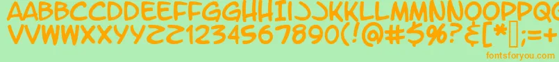 Letteromatic Font – Orange Fonts on Green Background