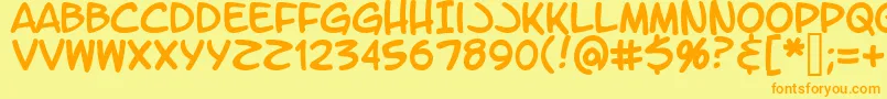 Letteromatic Font – Orange Fonts on Yellow Background