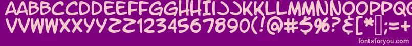 Letteromatic Font – Pink Fonts on Purple Background
