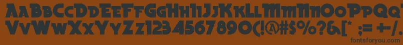 Beckerblacknf Font – Black Fonts on Brown Background