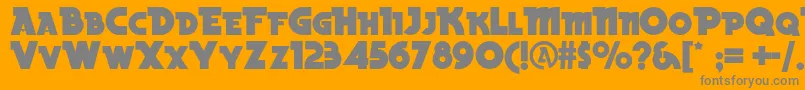 フォントBeckerblacknf – オレンジの背景に灰色の文字
