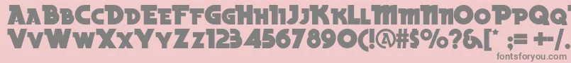 Beckerblacknf-Schriftart – Graue Schriften auf rosa Hintergrund