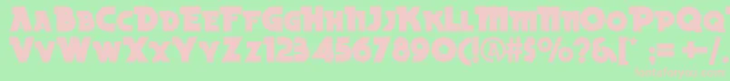 Beckerblacknf Font – Pink Fonts on Green Background