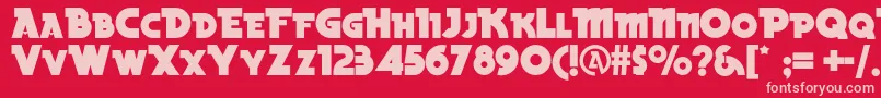 Beckerblacknf Font – Pink Fonts on Red Background