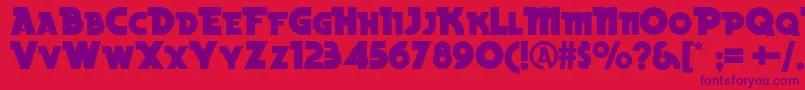 Beckerblacknf Font – Purple Fonts on Red Background