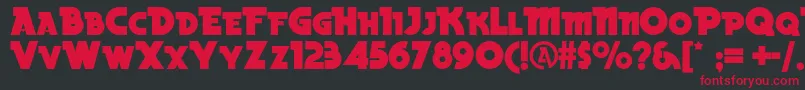 Beckerblacknf Font – Red Fonts on Black Background