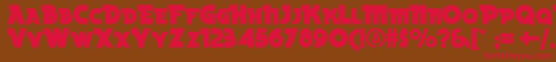 Beckerblacknf-Schriftart – Rote Schriften auf braunem Hintergrund