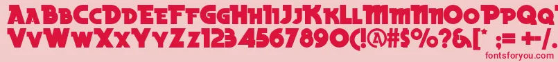 Beckerblacknf Font – Red Fonts on Pink Background