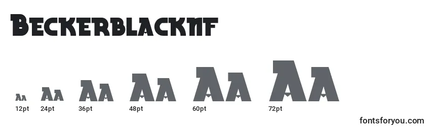 Размеры шрифта Beckerblacknf (102139)