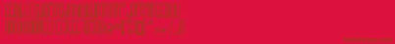 Highalto-Schriftart – Braune Schriften auf rotem Hintergrund