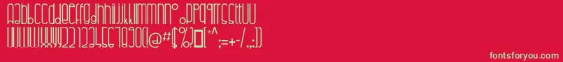 フォントHighalto – 赤い背景に緑の文字