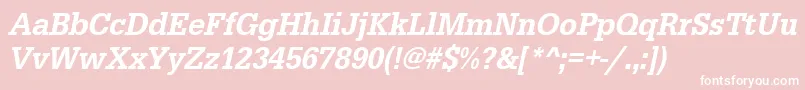 UrwegyptiennetmedextnarOblique Font – White Fonts on Pink Background