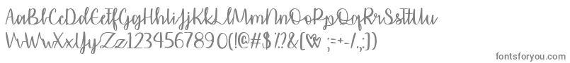 AffectionatelyYoursTtf-Schriftart – Graue Schriften auf weißem Hintergrund