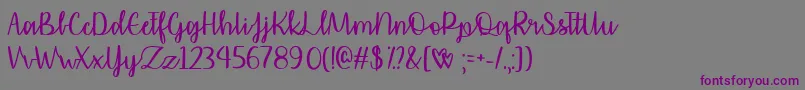 AffectionatelyYoursTtf Font – Purple Fonts on Gray Background