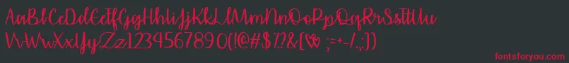 AffectionatelyYoursTtf Font – Red Fonts on Black Background