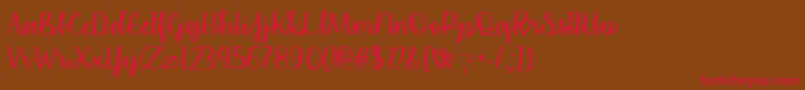 AffectionatelyYoursTtf Font – Red Fonts on Brown Background