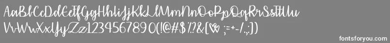 AffectionatelyYoursTtf Font – White Fonts on Gray Background