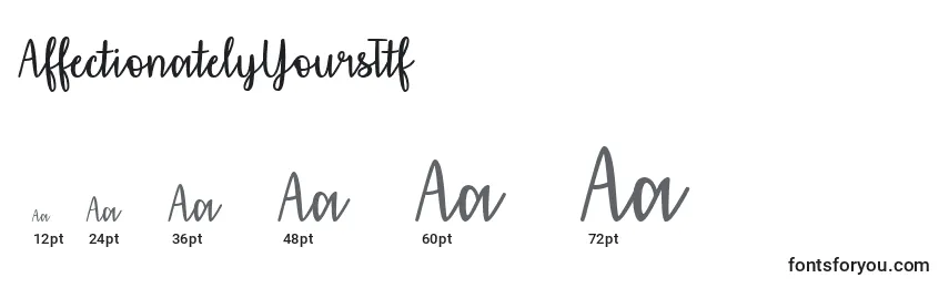 AffectionatelyYoursTtf Font Sizes