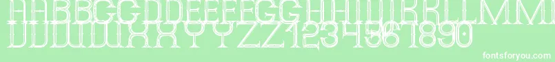 AlphinMerytousSt Font – White Fonts on Green Background