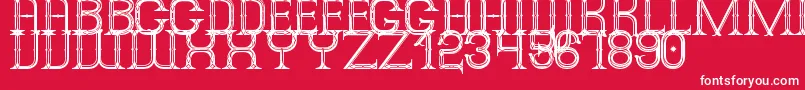 AlphinMerytousSt Font – White Fonts on Red Background