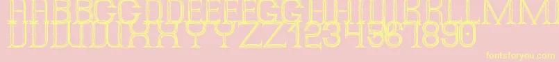 AlphinMerytousSt Font – Yellow Fonts on Pink Background