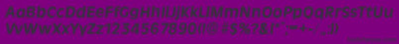 RavennaserialBolditalic Font – Black Fonts on Purple Background