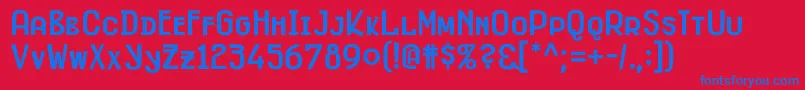 Fitzblack Font – Blue Fonts on Red Background