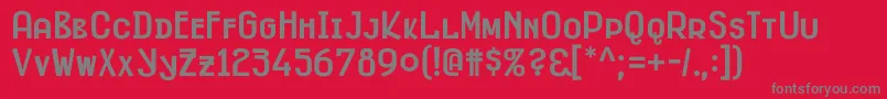 Fitzblack Font – Gray Fonts on Red Background