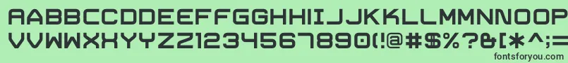 フォントTrivialBold – 緑の背景に黒い文字