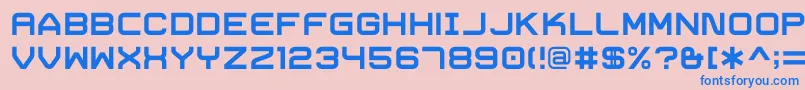 フォントTrivialBold – ピンクの背景に青い文字