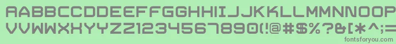 フォントTrivialBold – 緑の背景に灰色の文字