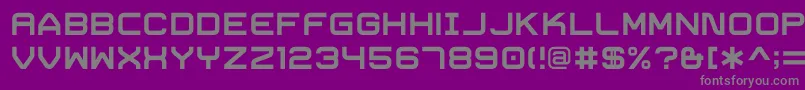 フォントTrivialBold – 紫の背景に灰色の文字