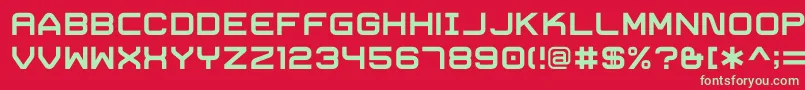 フォントTrivialBold – 赤い背景に緑の文字